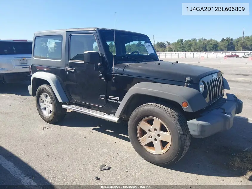 JEEP WRANGLER 2011, VIN 1J4GA2D12BL606809