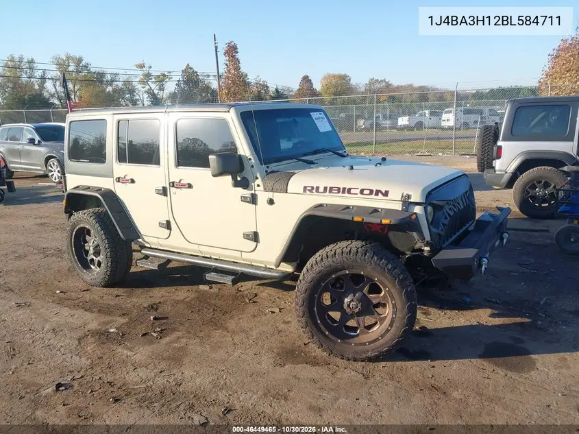 JEEP WRANGLER 2011, VIN 1J4BA3H12BL584711