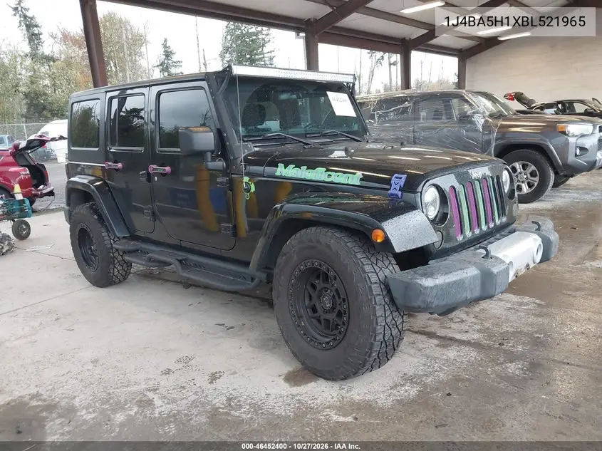 JEEP WRANGLER 2011, VIN 1J4BA5H1XBL521965