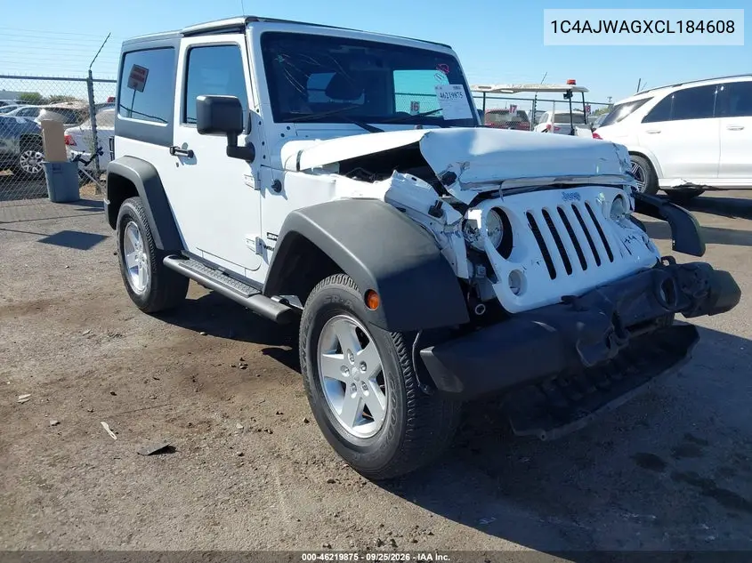 JEEP WRANGLER 2012, VIN 1C4AJWAGXCL184608