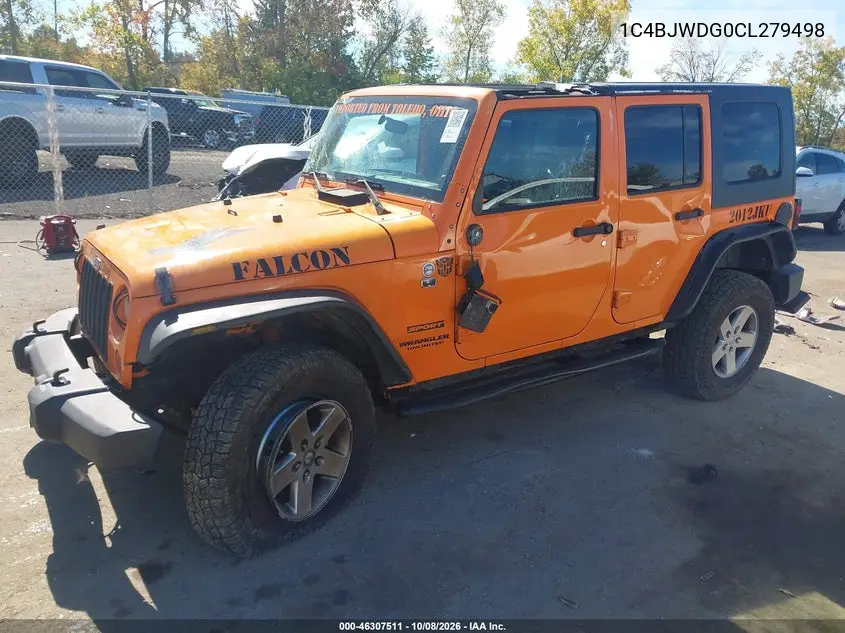 2012 JEEP WRANGLER VIN 1C4BJWDG0CL279498 — фото 2