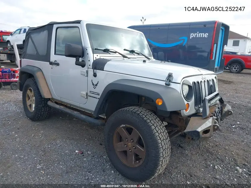 JEEP WRANGLER 2012, VIN 1C4AJWAG5CL252247