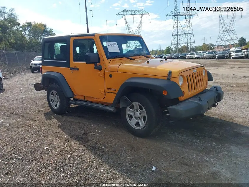 JEEP WRANGLER 2012, VIN 1C4AJWAG3CL226505