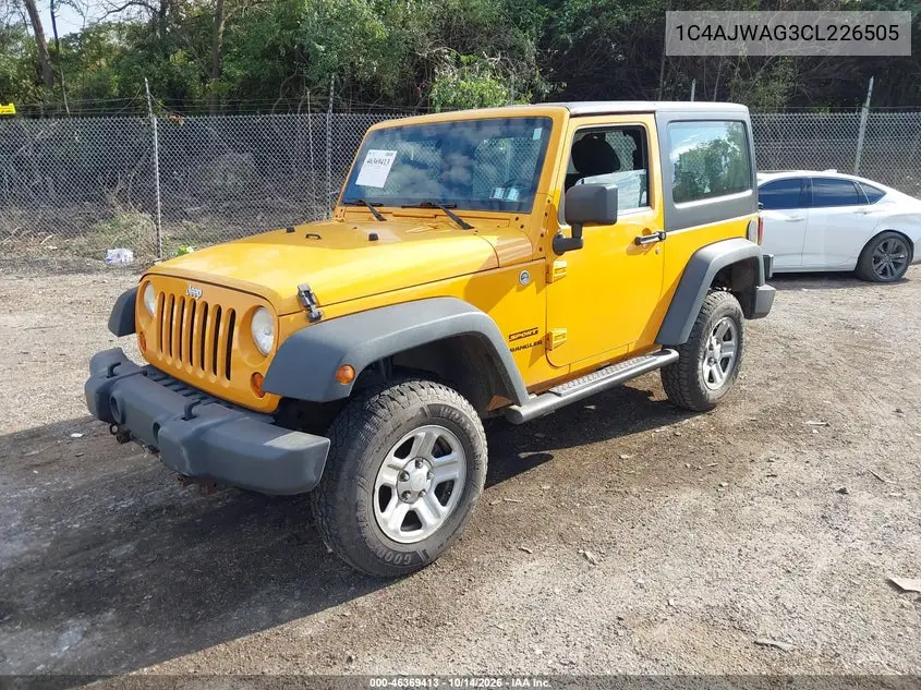 2012 JEEP WRANGLER VIN 1C4AJWAG3CL226505 — фото 2