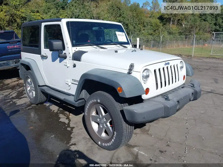 JEEP WRANGLER 2012, VIN 1C4GJWAG1CL217893