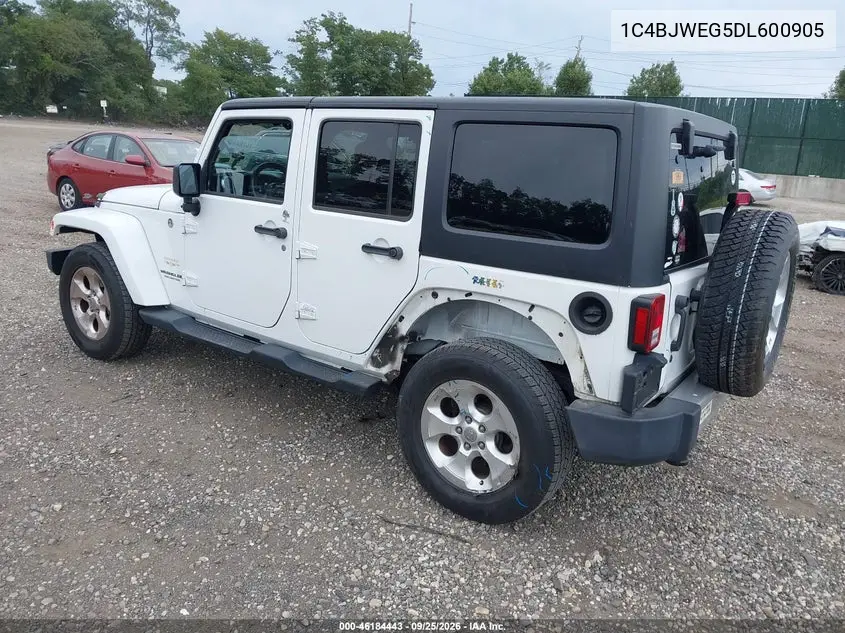 2013 JEEP WRANGLER VIN 1C4BJWEG5DL600905 — фото 3