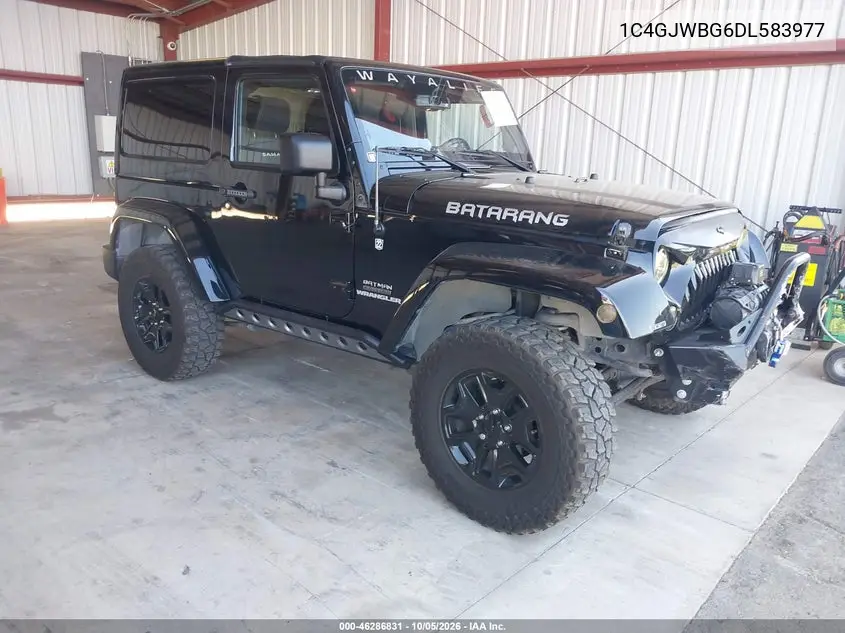JEEP WRANGLER 2013, VIN 1C4GJWBG6DL583977