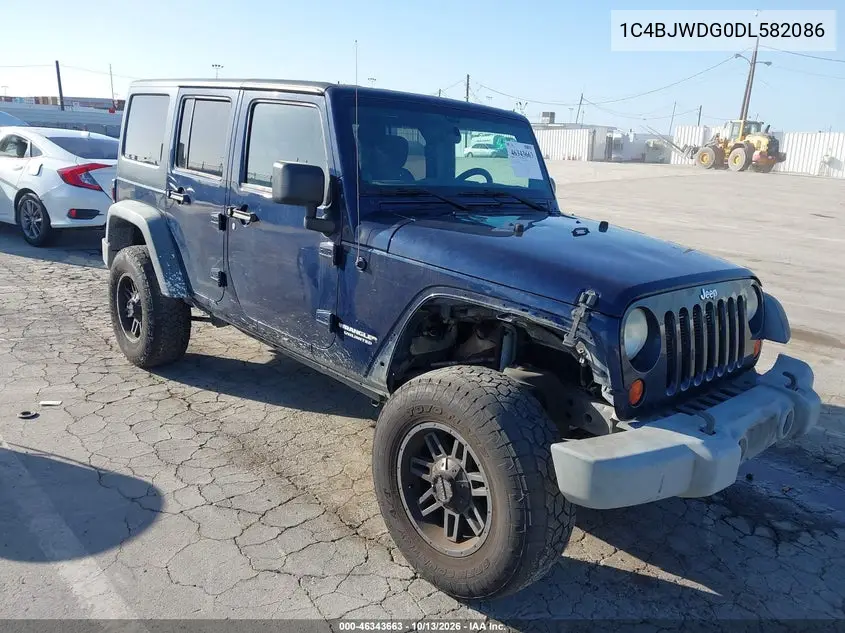 JEEP WRANGLER 2013, VIN 1C4BJWDG0DL582086