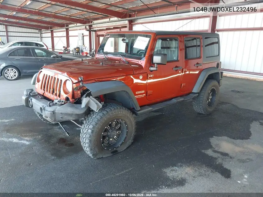 2014 JEEP WRANGLER VIN 1C4BJWDGXEL232496 — фото 2