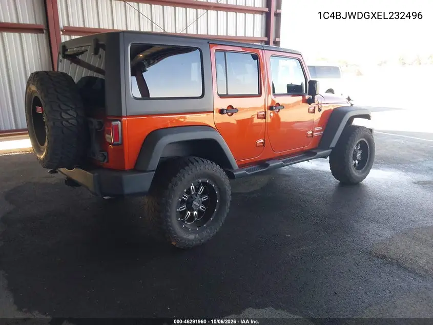 2014 JEEP WRANGLER VIN 1C4BJWDGXEL232496 — фото 4
