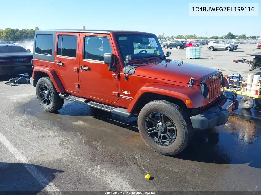 JEEP WRANGLER 2014, VIN 1C4BJWEG7EL199116
