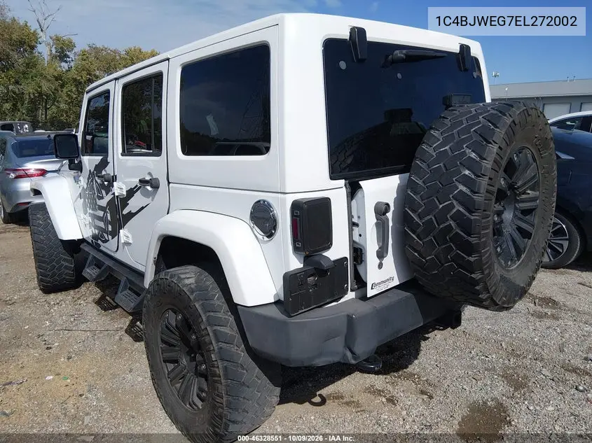 2014 JEEP WRANGLER VIN 1C4BJWEG7EL272002 — фото 3