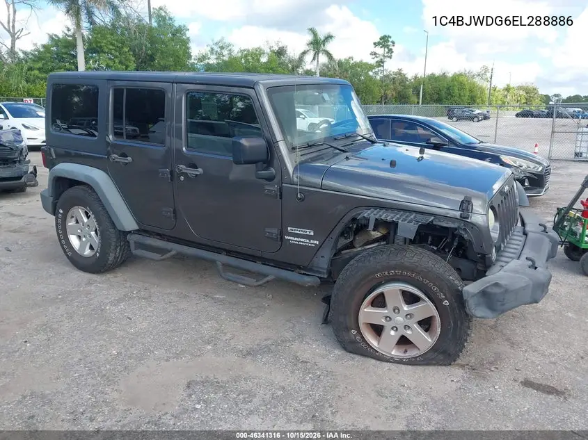 JEEP WRANGLER 2014, VIN 1C4BJWDG6EL288886