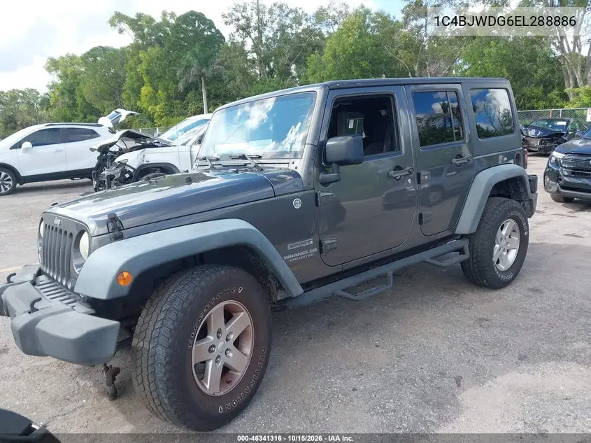 2014 JEEP WRANGLER VIN 1C4BJWDG6EL288886 — фото 2