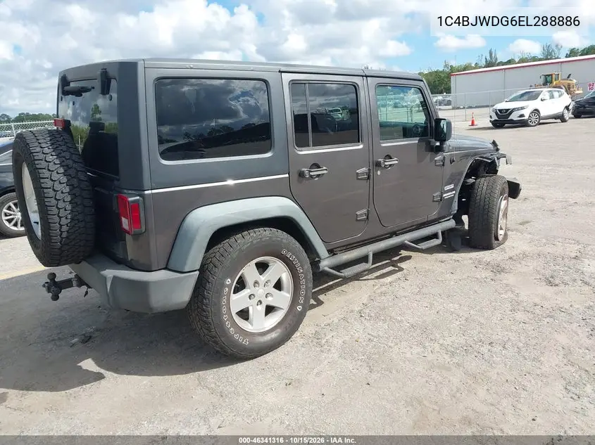 2014 JEEP WRANGLER VIN 1C4BJWDG6EL288886 — фото 4