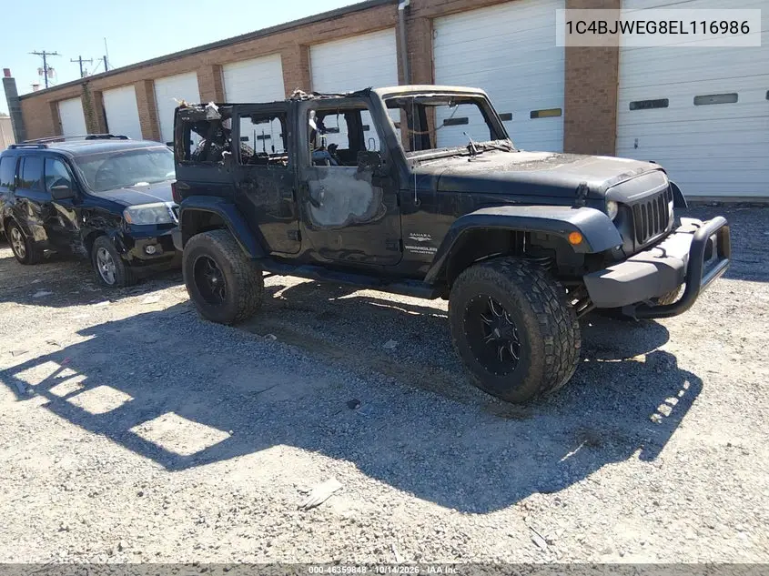 JEEP WRANGLER 2014, VIN 1C4BJWEG8EL116986