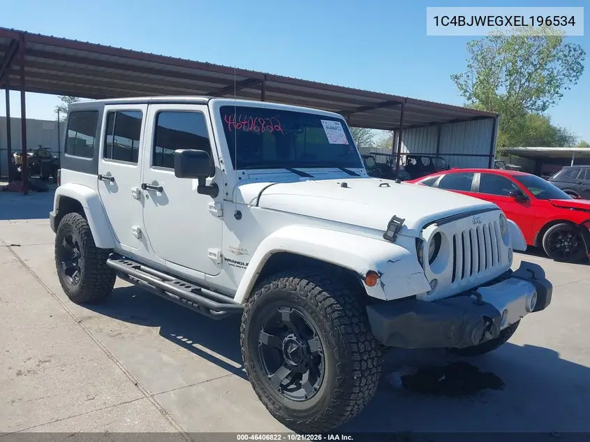 JEEP WRANGLER 2014, VIN 1C4BJWEGXEL196534