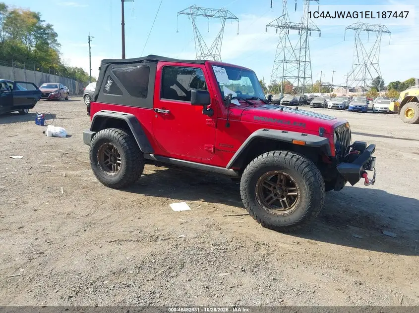 JEEP WRANGLER 2014, VIN 1C4AJWAG1EL187447