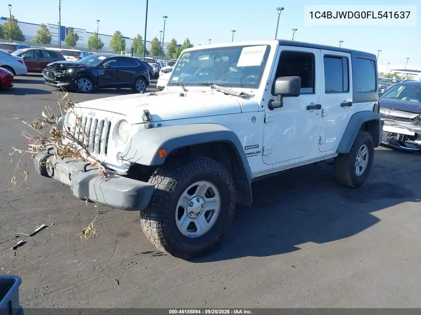 2015 JEEP WRANGLER VIN 1C4BJWDG0FL541637 — фото 2