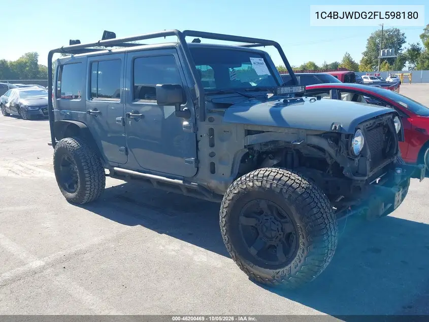 JEEP WRANGLER 2015, VIN 1C4BJWDG2FL598180