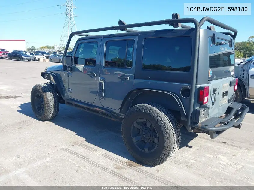 2015 JEEP WRANGLER VIN 1C4BJWDG2FL598180 — фото 3