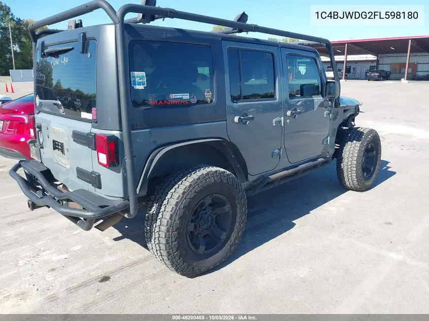 2015 JEEP WRANGLER VIN 1C4BJWDG2FL598180 — фото 4