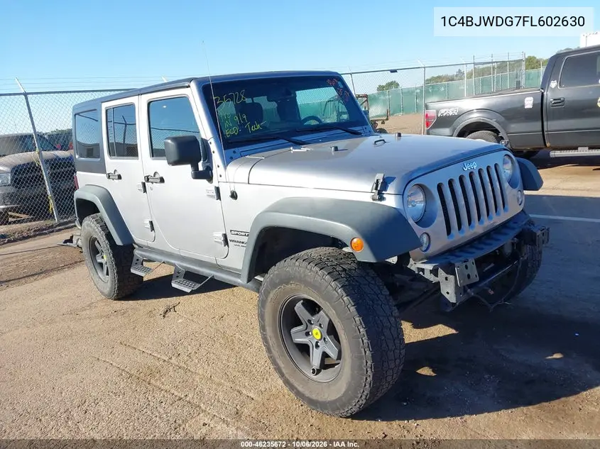 JEEP WRANGLER 2015, VIN 1C4BJWDG7FL602630