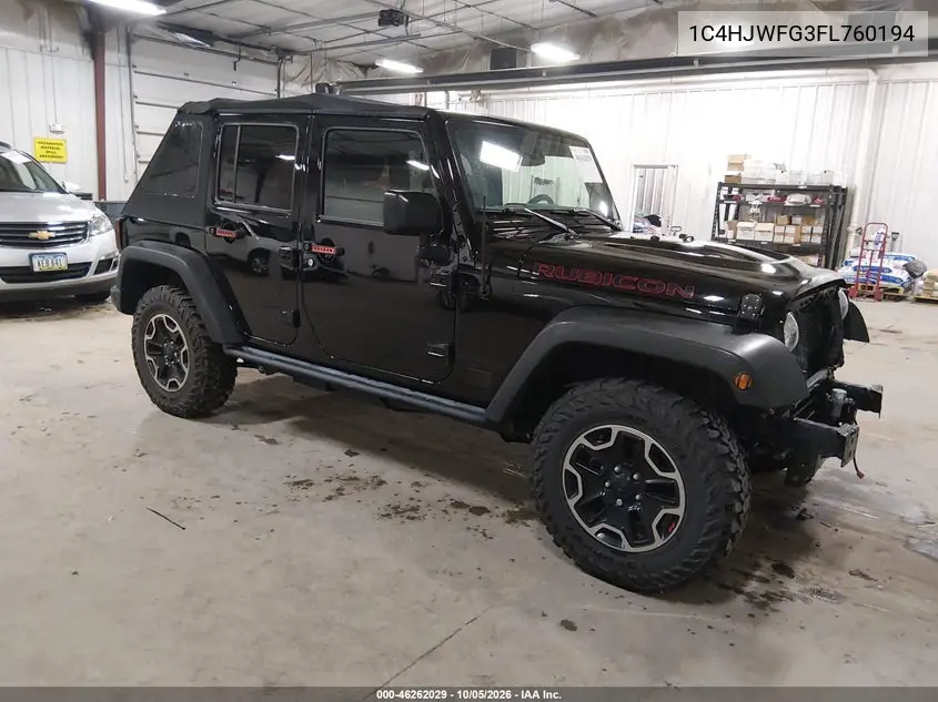 JEEP WRANGLER 2015, VIN 1C4HJWFG3FL760194