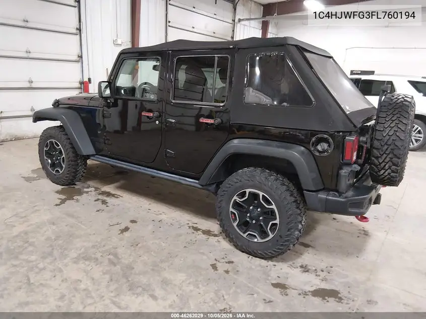 2015 JEEP WRANGLER VIN 1C4HJWFG3FL760194 — фото 3
