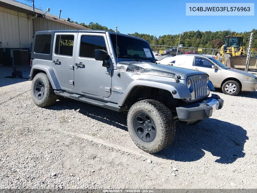 JEEP WRANGLER 2015, VIN 1C4BJWEG3FL576963