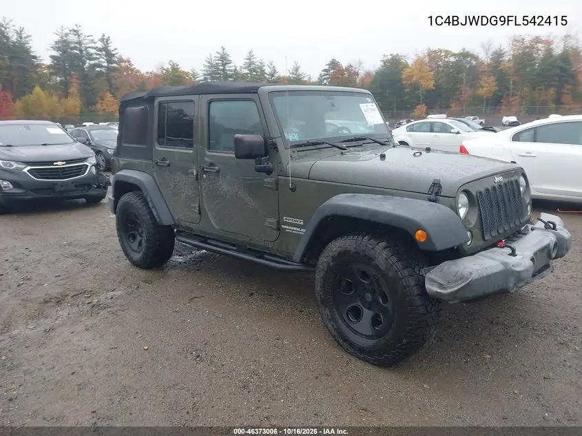 JEEP WRANGLER 2015, VIN 1C4BJWDG9FL542415