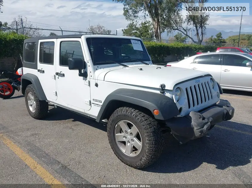 JEEP WRANGLER 2015, VIN 1C4BJWDG3FL551370