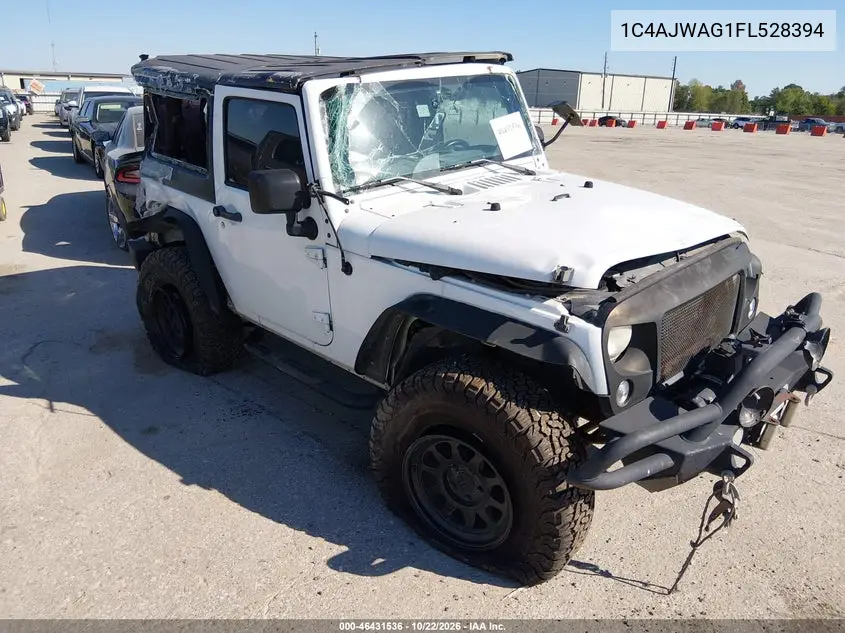 JEEP WRANGLER 2015, VIN 1C4AJWAG1FL528394
