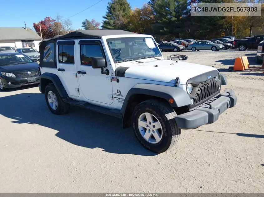 JEEP WRANGLER 2015, VIN 1C4BJWDG2FL567303