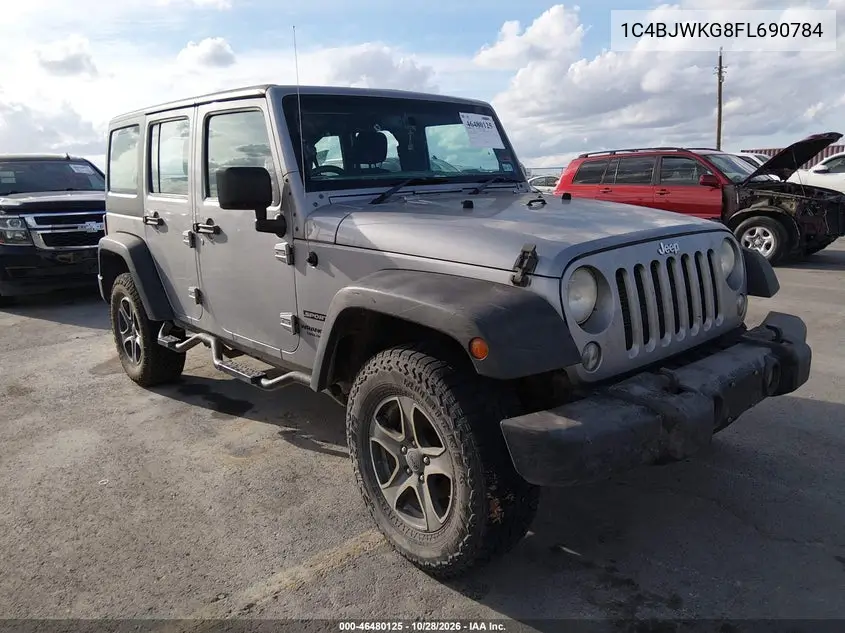 JEEP WRANGLER 2015, VIN 1C4BJWKG8FL690784