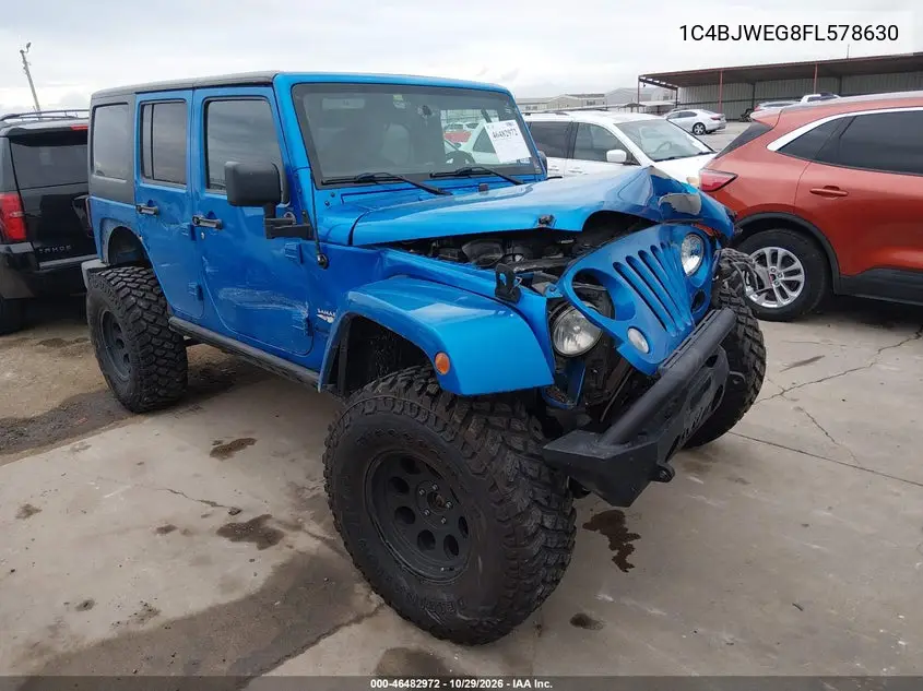 JEEP WRANGLER 2015, VIN 1C4BJWEG8FL578630