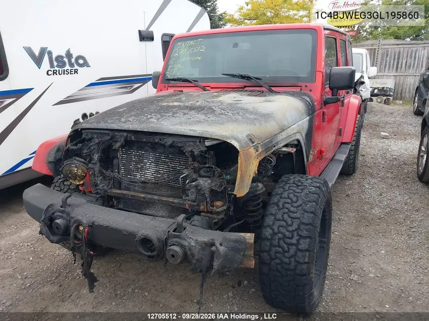 2016 JEEP WRANGLER VIN 1C4BJWEG3GL195860 — фото 2