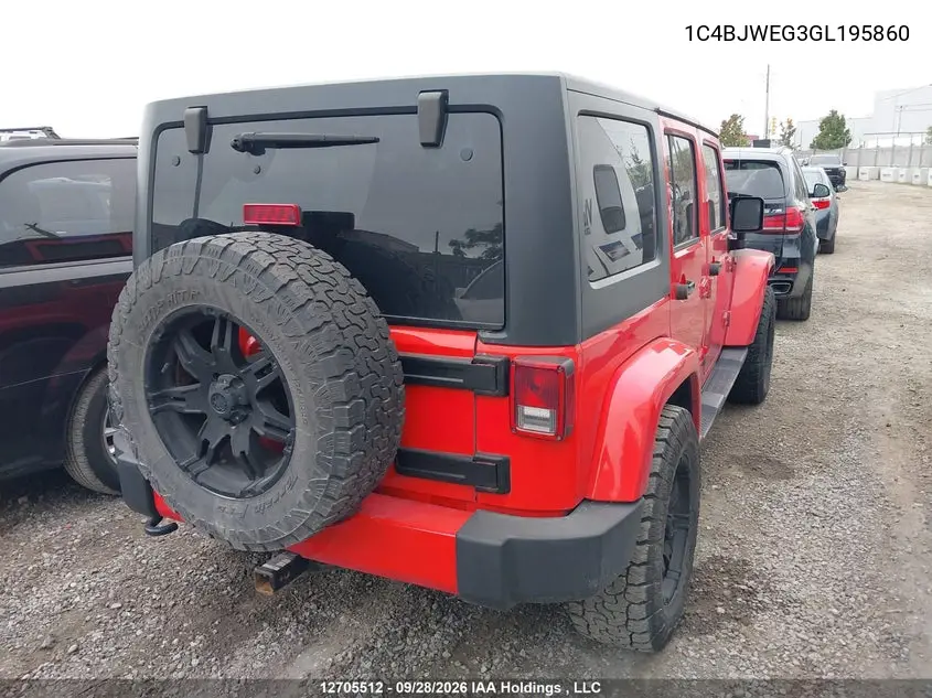 2016 JEEP WRANGLER VIN 1C4BJWEG3GL195860 — фото 4