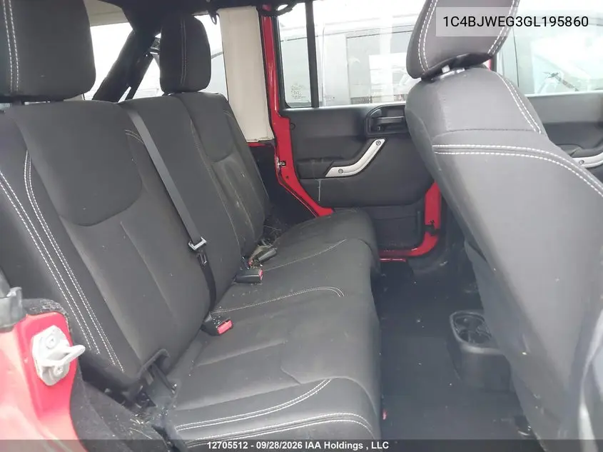 2016 JEEP WRANGLER VIN 1C4BJWEG3GL195860 — фото 8