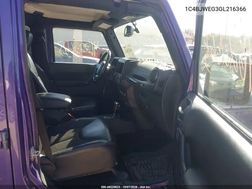 2016 JEEP WRANGLER VIN 1C4BJWEG3GL216366 — фото 5