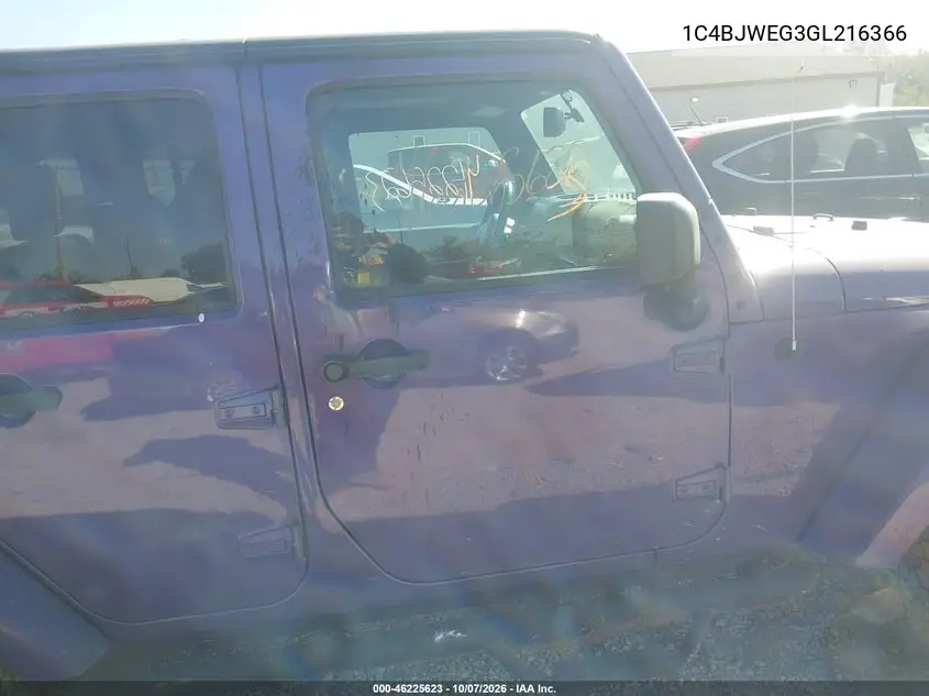 2016 JEEP WRANGLER VIN 1C4BJWEG3GL216366 — фото 6