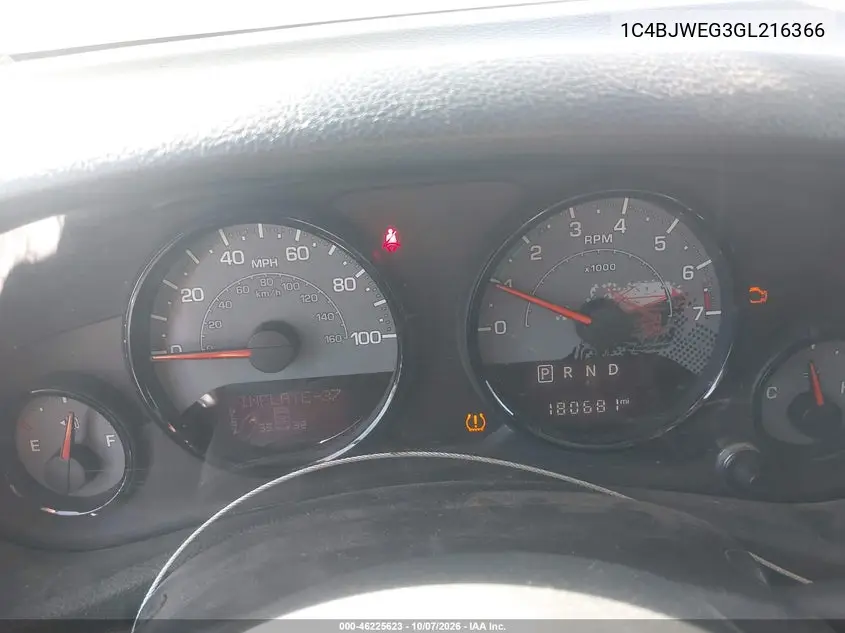 2016 JEEP WRANGLER VIN 1C4BJWEG3GL216366 — фото 7
