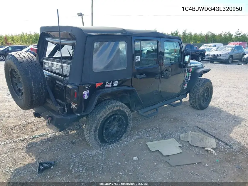 2016 JEEP WRANGLER VIN 1C4BJWDG4GL320950 — фото 4
