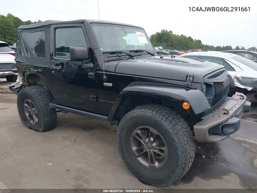 JEEP WRANGLER 2016, VIN 1C4AJWBG6GL291661