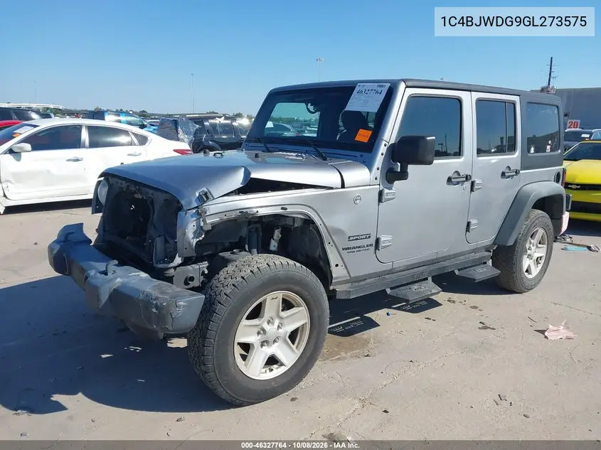 2016 JEEP WRANGLER VIN 1C4BJWDG9GL273575 — фото 2