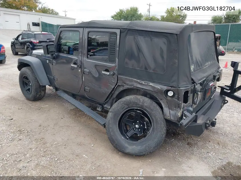 2016 JEEP WRANGLER VIN 1C4BJWFG3GL182704 — фото 3
