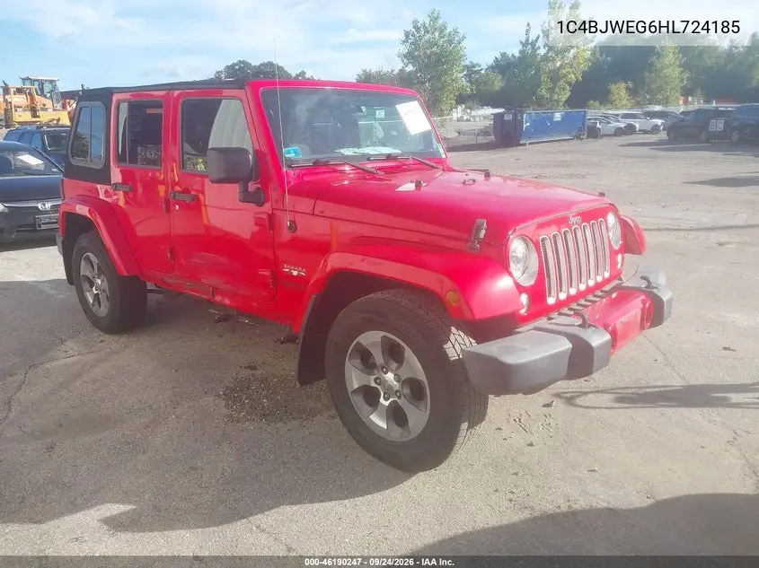 JEEP WRANGLER 2017, VIN 1C4BJWEG6HL724185