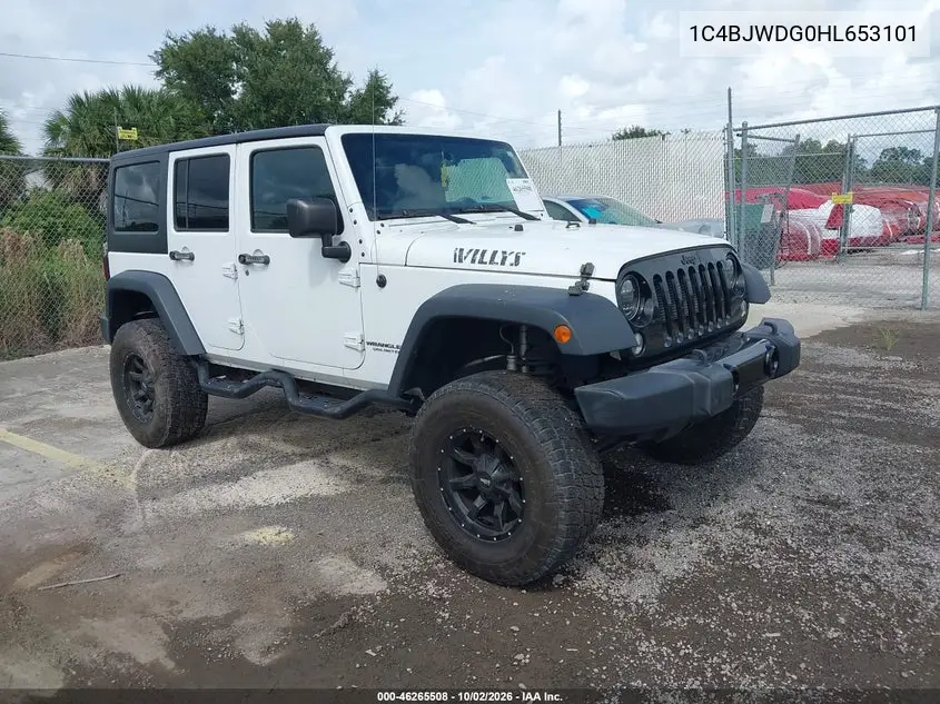 JEEP WRANGLER 2017, VIN 1C4BJWDG0HL653101