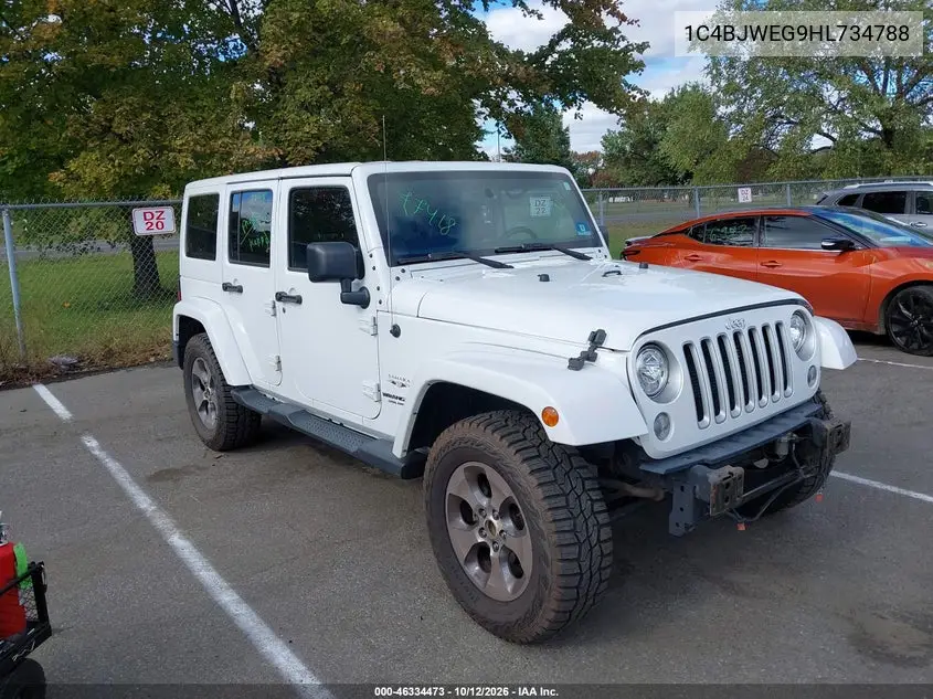 JEEP WRANGLER 2017, VIN 1C4BJWEG9HL734788