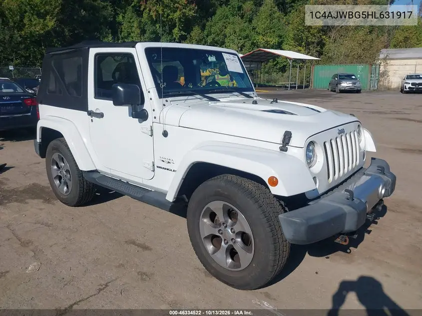 JEEP WRANGLER 2017, VIN 1C4AJWBG5HL631917